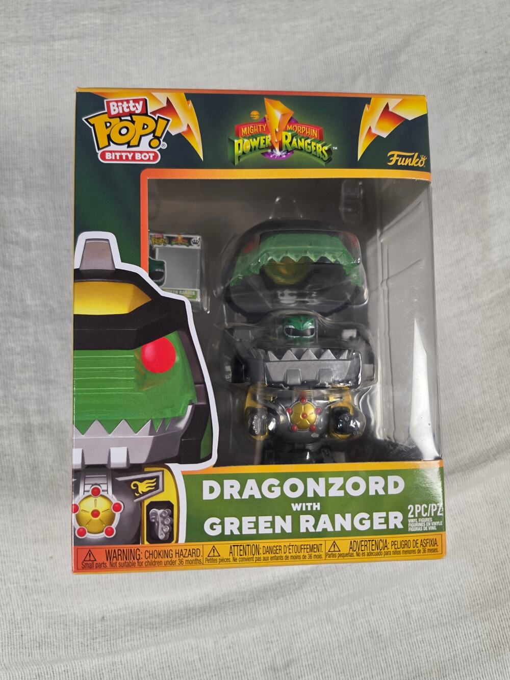 Mighty Morphin Dragonzord Bitty Bot Green Ranger New